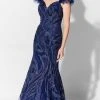 Ivonne D For Mon Cheri Ivonne D 122D64 - Off Shoulder Beaded Evening Gown 2 Ivonne D For Mon Cheri Ivonne D 122D64 - Off Shoulder Beaded Evening Gown