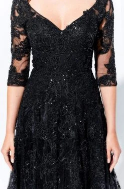 Ivonne D For Mon Cheri Ivonne D By Mon Cheri - 120D02W Elbow Length Embellished Long Dress 11 Ivonne D For Mon Cheri Ivonne D By Mon Cheri - 120D02W Elbow Length Embellished Long Dress