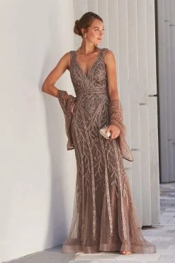 Ivonne D By Mon Cheri - 120D03W Embroidered V-Neck Long Dress Ivonne D For Mon Cheri 27 Ivonne D By Mon Cheri - 120D03W Embroidered V-Neck Long Dress Ivonne D For Mon Cheri