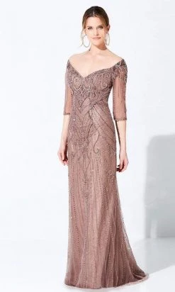 Ivonne D For Mon Cheri Ivonne D By Mon Cheri - 220D32 Metallic Sheath Gown