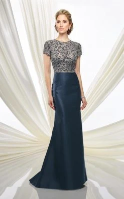 Ivonne D By Mon Cheri Long Mikado Fit And Flare Evening Dress 216D45