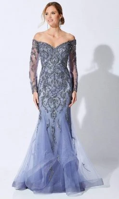 Ivonne D For Mon Cheri Ivonne D By Mon Cheri - Off Shoulder Trumpet Evening Dress