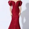 Ivonne D By Mon Cheri - Plunging Sweetheart Lace Evening Dress Ivonne D For Mon Cheri