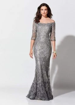 Ivonne D For Mon Cheri - 118D07 Ombre Sequined Tulle Lace Gown