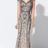 Ivonne D For Mon Cheri - 119D42 Bead Embellished V-Neck Gown