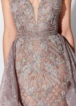 Ivonne D For Mon Cheri - 119D56 Embroidered Gown With Train