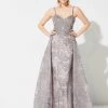 Ivonne D For Mon Cheri - 219D71 Embroidered Gown With Detachable Train