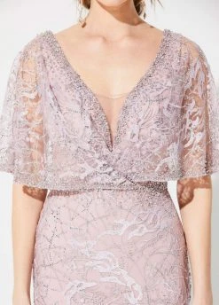 Ivonne D For Mon Cheri - 219D72 Embroidered Kimono Sleeve Lace Gown 15 Ivonne D For Mon Cheri - 219D72 Embroidered Kimono Sleeve Lace Gown