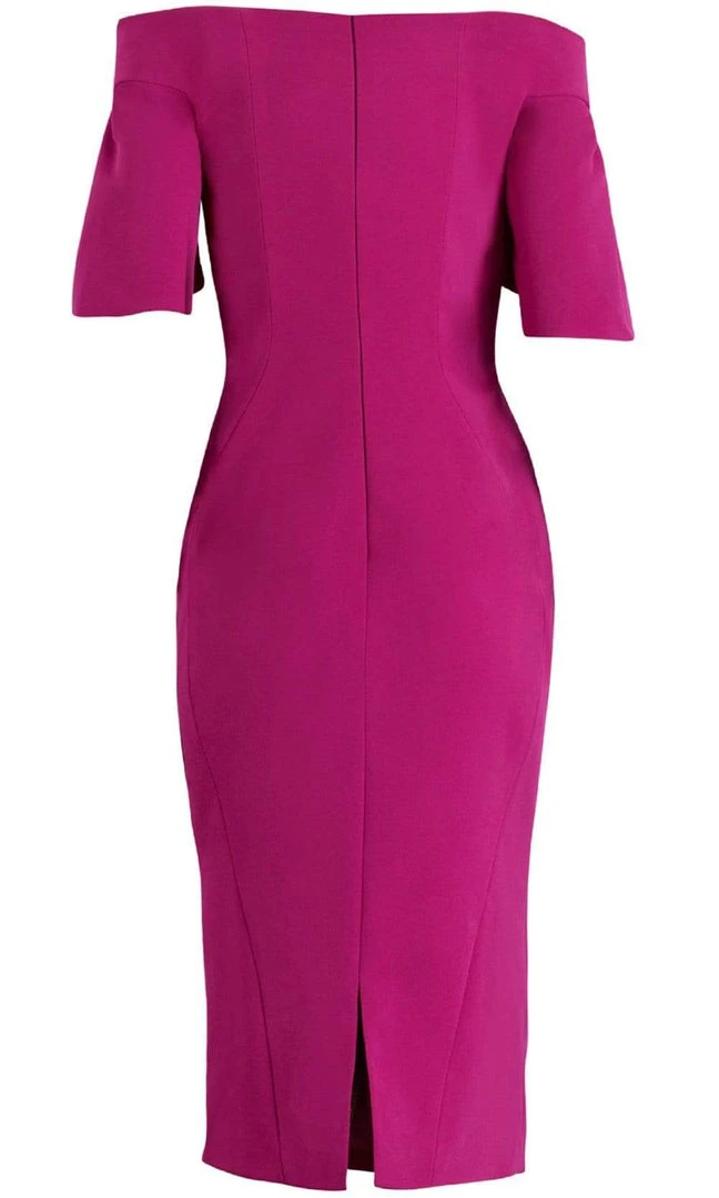 Janique - 1942 Bell Sleeve Off-Shoulder Fitted Dress 7 Janique - 1942 Bell Sleeve Off-Shoulder Fitted Dress