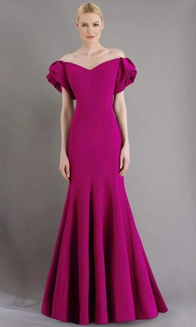 Janique - 1943 Ruffled Off Shoulder Sweetheart Neck Mermaid Gown 5 Janique - 1943 Ruffled Off Shoulder Sweetheart Neck Mermaid Gown