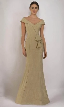 Janique - 2936 Shimmer Off Shoulder V Neck Trumpet Gown 18 Janique - 2936 Shimmer Off Shoulder V Neck Trumpet Gown