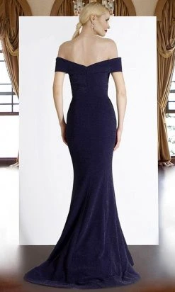 Janique - 2936 Shimmer Off Shoulder V Neck Trumpet Gown 23 Janique - 2936 Shimmer Off Shoulder V Neck Trumpet Gown