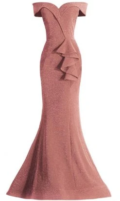 Janique - 2936 Shimmer Off Shoulder V Neck Trumpet Gown 20 Janique - 2936 Shimmer Off Shoulder V Neck Trumpet Gown