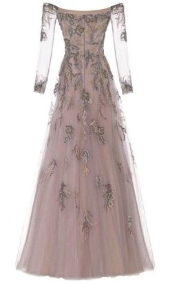 Janique 71122 - Long Sleeve Off-shoulder Evening Dress 9 Janique 71122 - Long Sleeve Off-shoulder Evening Dress