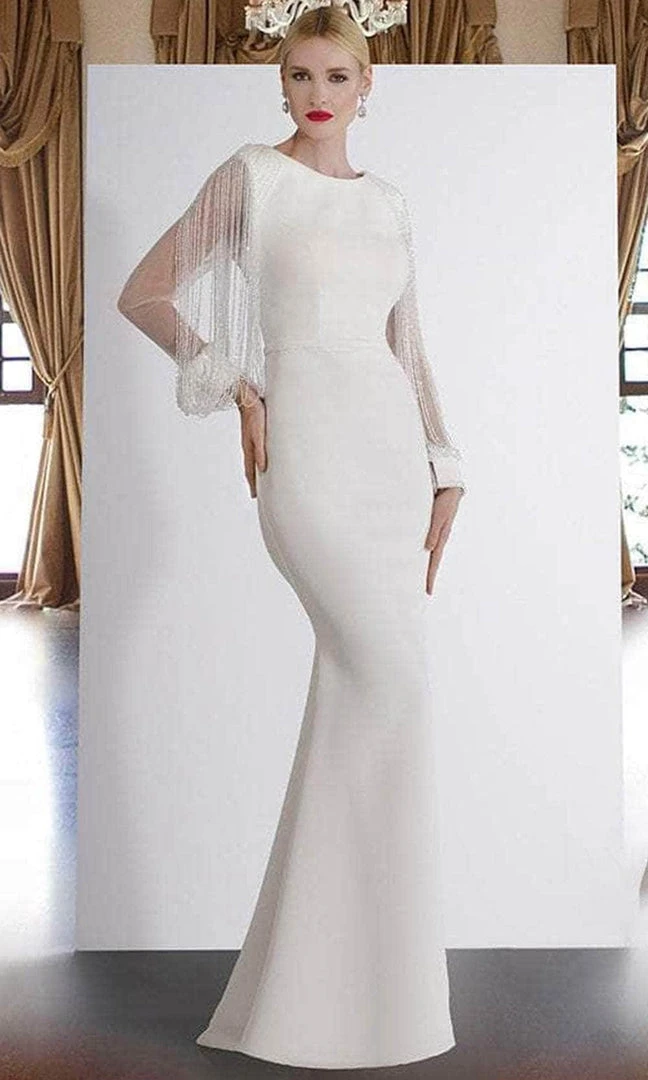 Janique BSH-001 - Long Sleeves Bateau Neck Formal Dress 5 Janique BSH-001 - Long Sleeves Bateau Neck Formal Dress