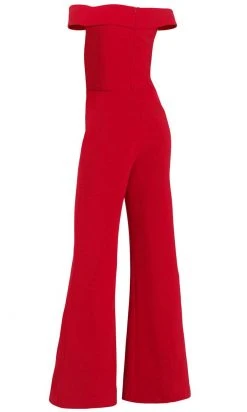 Janique - K6594 Off Shoulder Jumpsuit