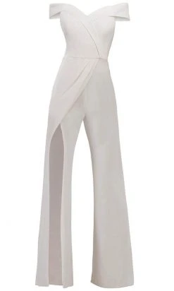 Janique - K6594 Off Shoulder Jumpsuit