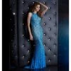 Jasz Couture - 5058 Dress In Turquoise