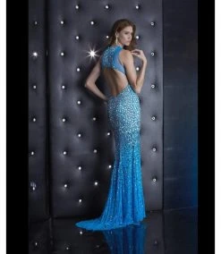 Jasz Couture - 5058 Dress In Turquoise
