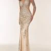 Jasz Couture - 6204 Illusion Embellished Sheath Gown