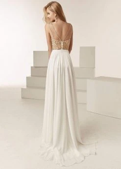 Jasz Couture - 6221 Paisley Embellished Bodice Chiffon A-Line Gown 5 Jasz Couture - 6221 Paisley Embellished Bodice Chiffon A-Line Gown