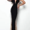 Jasz Couture - 7078 Plunging Beaded Jersey Sheath Gown 1 Jasz Couture - 7078 Plunging Beaded Jersey Sheath Gown