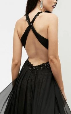 Jasz Couture - Beaded Halter Long Gown 5925 9 Jasz Couture - Beaded Halter Long Gown 5925