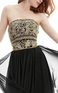 Jasz Couture - Beaded Strapless Evening Gown 5915