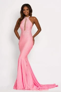 Johnathan Kayne - 2037 Jewel-Studded Illusion Plunge Halter Gown 23 Johnathan Kayne - 2037 Jewel-Studded Illusion Plunge Halter Gown