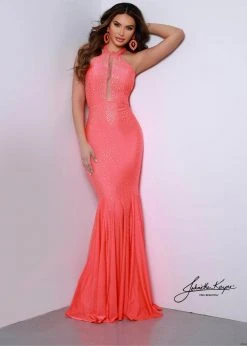 Johnathan Kayne - 2037 Jewel-Studded Illusion Plunge Halter Gown 25 Johnathan Kayne - 2037 Jewel-Studded Illusion Plunge Halter Gown