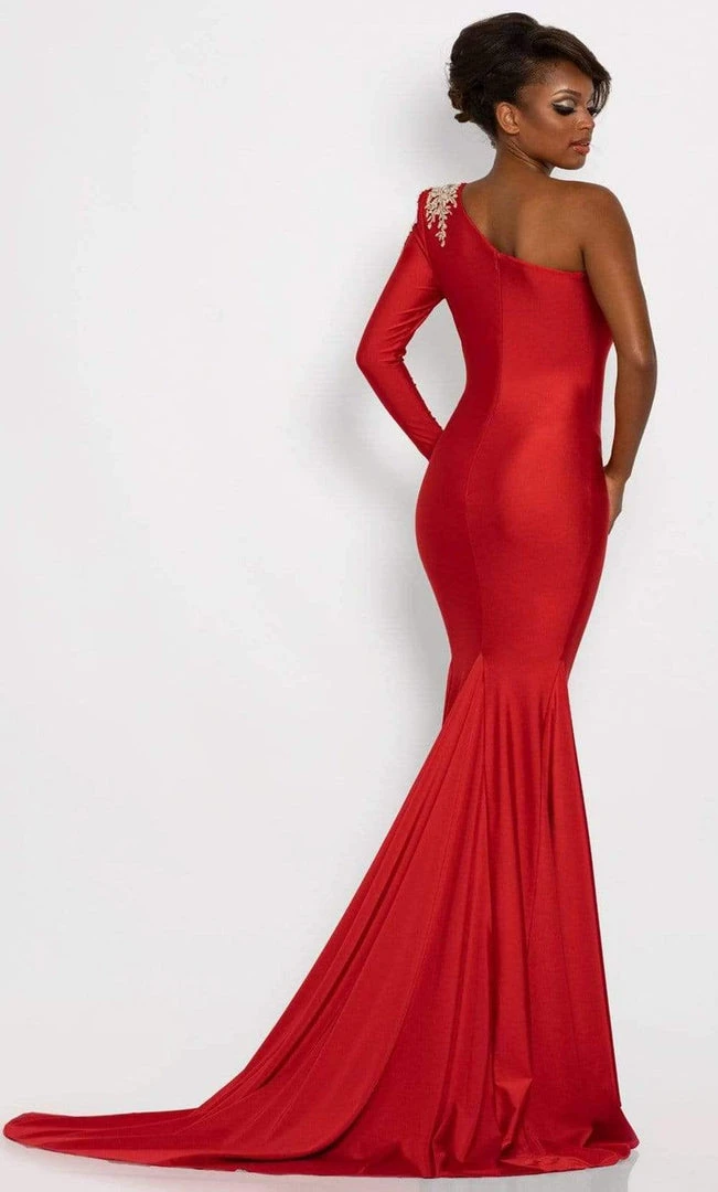 Johnathan Kayne - 2224 Jeweled One Shoulder High Slit Evening Gown 4 Johnathan Kayne - 2224 Jeweled One Shoulder High Slit Evening Gown
