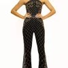 Johnathan Kayne - 2328 Patterned Beads Halter Jumpsuit