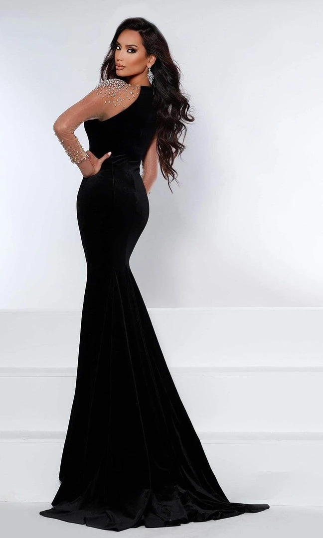 Johnathan Kayne - 2427 Sheer Long Sleeve Mermaid Gown 4 Johnathan Kayne - 2427 Sheer Long Sleeve Mermaid Gown