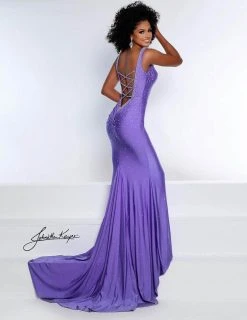 Johnathan Kayne - 2445 Beaded Plunging Sweetheart Gown