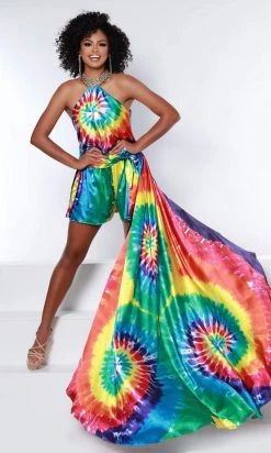 Johnathan Kayne - 2446 Multi-Color Halter Romper