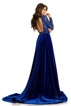 Johnathan Kayne - 8013 Embellished Lace Velvet Gown