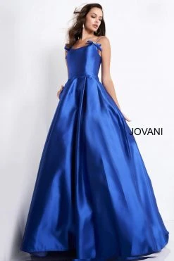 Jovani - 00199 Embellished Scoop Mikado Ballgown