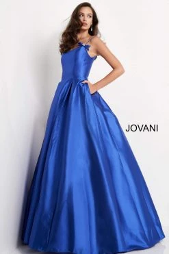 Jovani - 00199 Embellished Scoop Mikado Ballgown