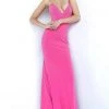 Jovani - 00625 Embellished Deep V-neck Trumpet Dress 1 Jovani - 00625 Embellished Deep V-neck Trumpet Dress