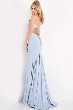 Jovani - 00625 Embellished Deep V-neck Trumpet Dress 12 Jovani - 00625 Embellished Deep V-neck Trumpet Dress