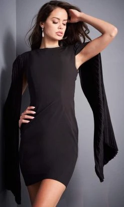 Jovani - 00755 Bateau Neck Fitted Dress With Open Back