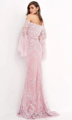 Jovani - 02570 Embroidered Off Shoulder Trumpet Gown 6 Jovani - 02570 Embroidered Off Shoulder Trumpet Gown