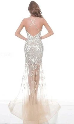 Jovani 03911 - Beaded Sheer Skirt Prom Gown