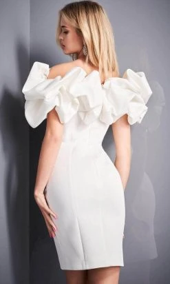 Jovani - 04367 Ruffled Off-Shoulder Fitted Dress 10 Jovani - 04367 Ruffled Off-Shoulder Fitted Dress