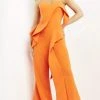 Jovani - 04427 Strapless Sweetheart Ruffle Wide Leg Jumpsuit 2 Jovani - 04427 Strapless Sweetheart Ruffle Wide Leg Jumpsuit