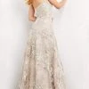 Jovani - 04441 Strapless Embroidered Floral Long Gown 2 Jovani - 04441 Strapless Embroidered Floral Long Gown