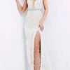 Jovani - 04626 Sequin-Ornate Feather Fringed Dress 2 Jovani - 04626 Sequin-Ornate Feather Fringed Dress