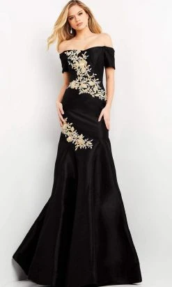 Jovani - 04814 Short Sleeve Off Shoulder Embroidered Trumpet Dress 13 Jovani - 04814 Short Sleeve Off Shoulder Embroidered Trumpet Dress