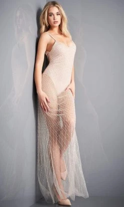 Jovani - 04864 Sheer Scoop Sheath Dress 9 Jovani - 04864 Sheer Scoop Sheath Dress