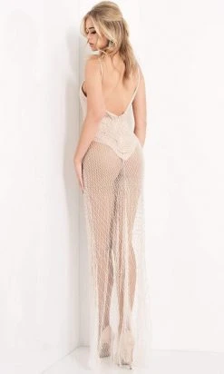 Jovani - 04864 Sheer Scoop Sheath Dress 8 Jovani - 04864 Sheer Scoop Sheath Dress